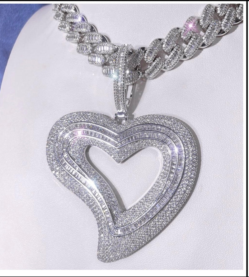 Angelic Silver Heart Necklace